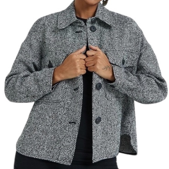 VERO MODA Tweed Oversized Jacket - Picture 1 of 3
